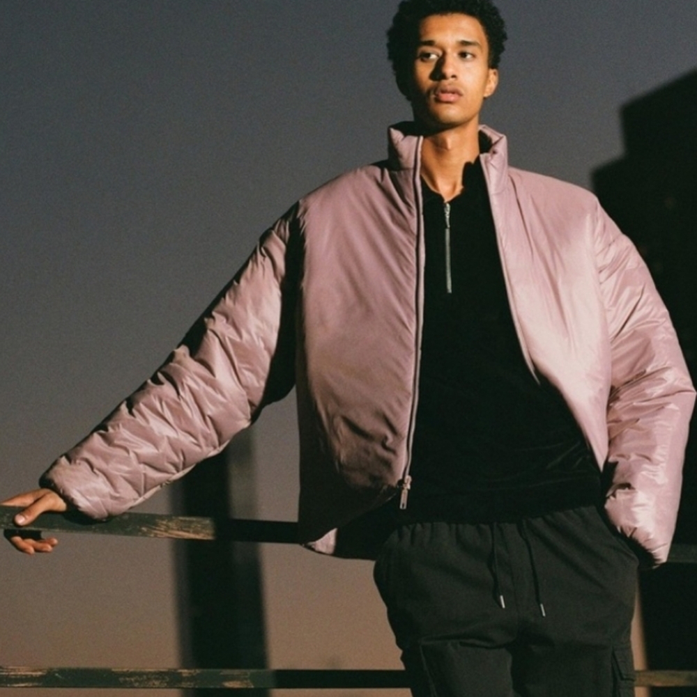Standard Cloth Urban Outfitters Oversized Pink Mauve Puffer Thick Coat Large‎